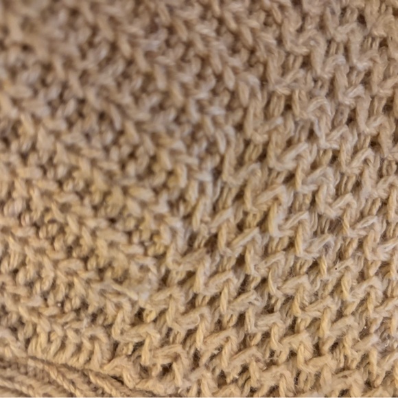 Men's Beige Buttoned Crewneck Sweater - Picture 3 of 6